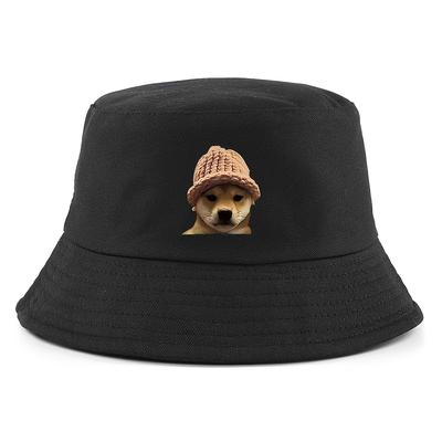 Shiba Inu Printed Fisherman Hat for Outdoor Sports Travel and Summer Vacation. Comfortable and Fashionable Sports Style