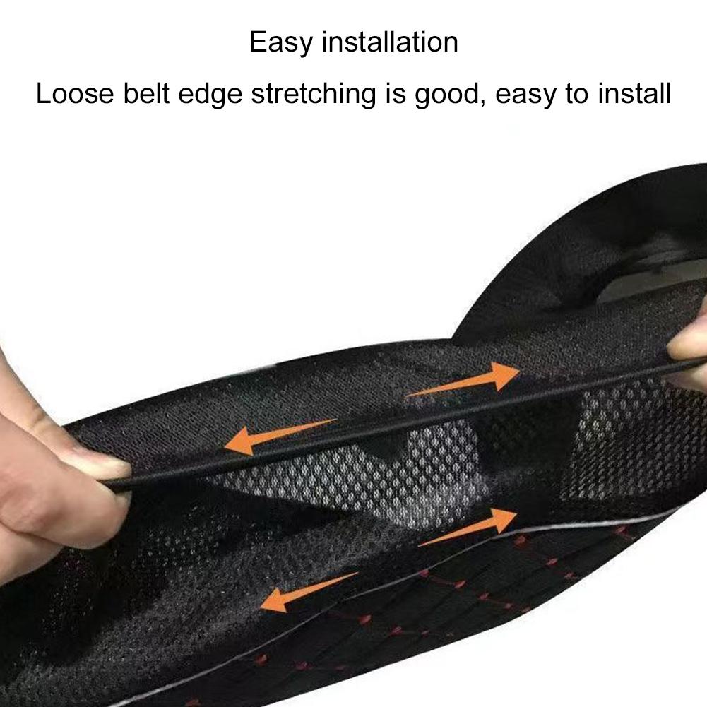 Motorcycle Seat Cushion Cover 3D Mesh Waterproof Seat Cushion Protector Protection Breathable Anti-Skid PU Leather for Scooter