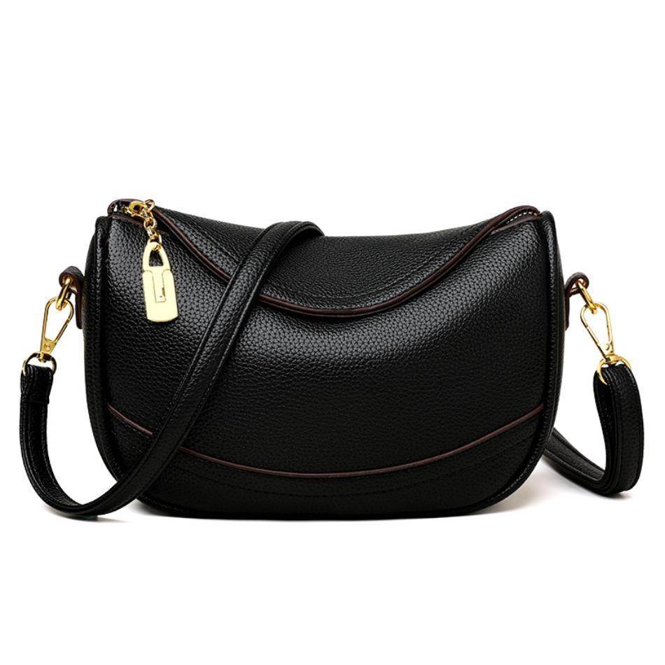 Weiche Leder Handtasche Geldbörse Frauen Luxus Designer Schulter Umhängetasche Damen Tote Hand Taschen Einfarbig Messenger Bag