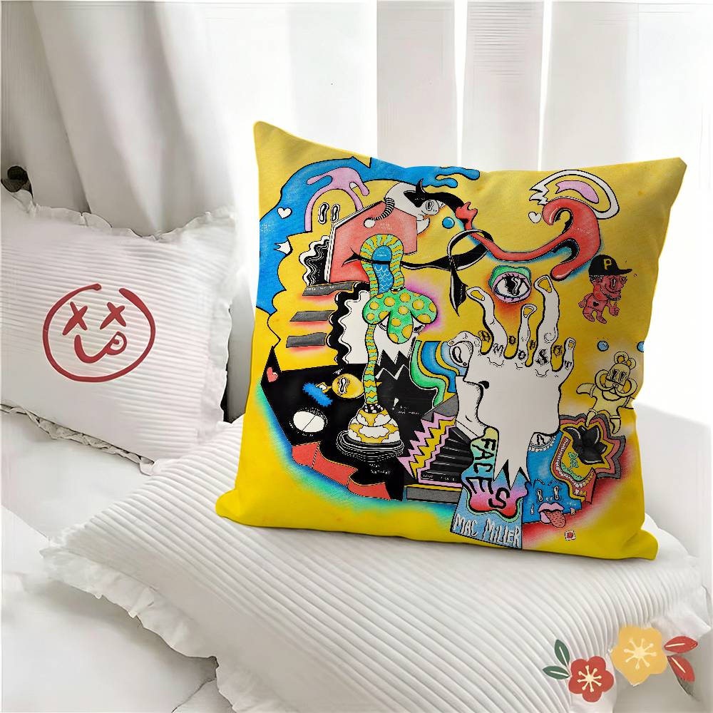 pc Singer Hot MMac Miller Pillow Case Fashion Square Pillowcase Bedroom Sofa Room Ins Decoration Leisure