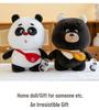 Panda Bamboo Plush Toy: Cute Backpack, Bear Pillow, Claw Machine Doll Gift