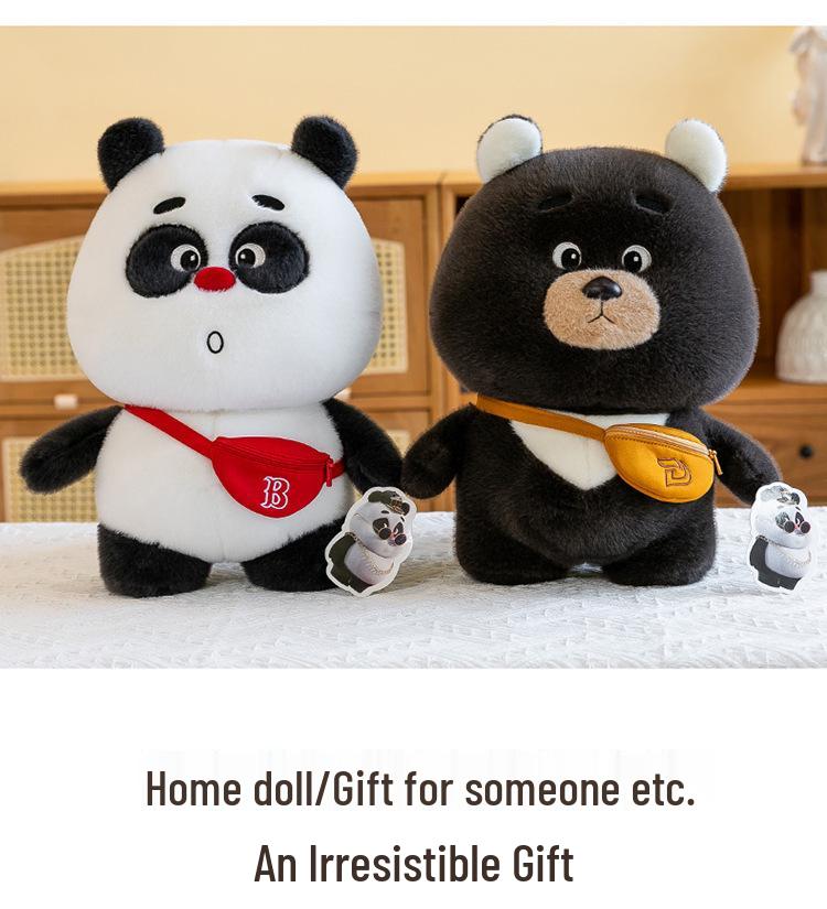 Panda Bamboo Plush Toy: Cute Backpack, Bear Pillow, Claw Machine Doll Gift