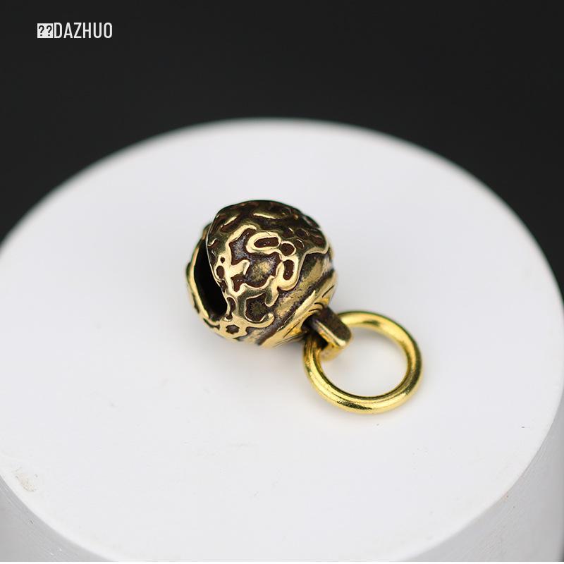 Pure Copper Small Bell Pendant - Creative Pet Accessory, Key Chain, or Bag Charm