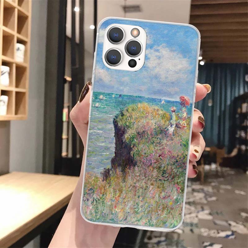 

Клод Моне Сад Лилии Мост Силиконовый Чехол для Телефона для iPhone 17 16 16E 15 Pro Max 14 Plus 11 13 Mini 12 7 8 SE Air 17Pro Чехол iPhone 15 Pro