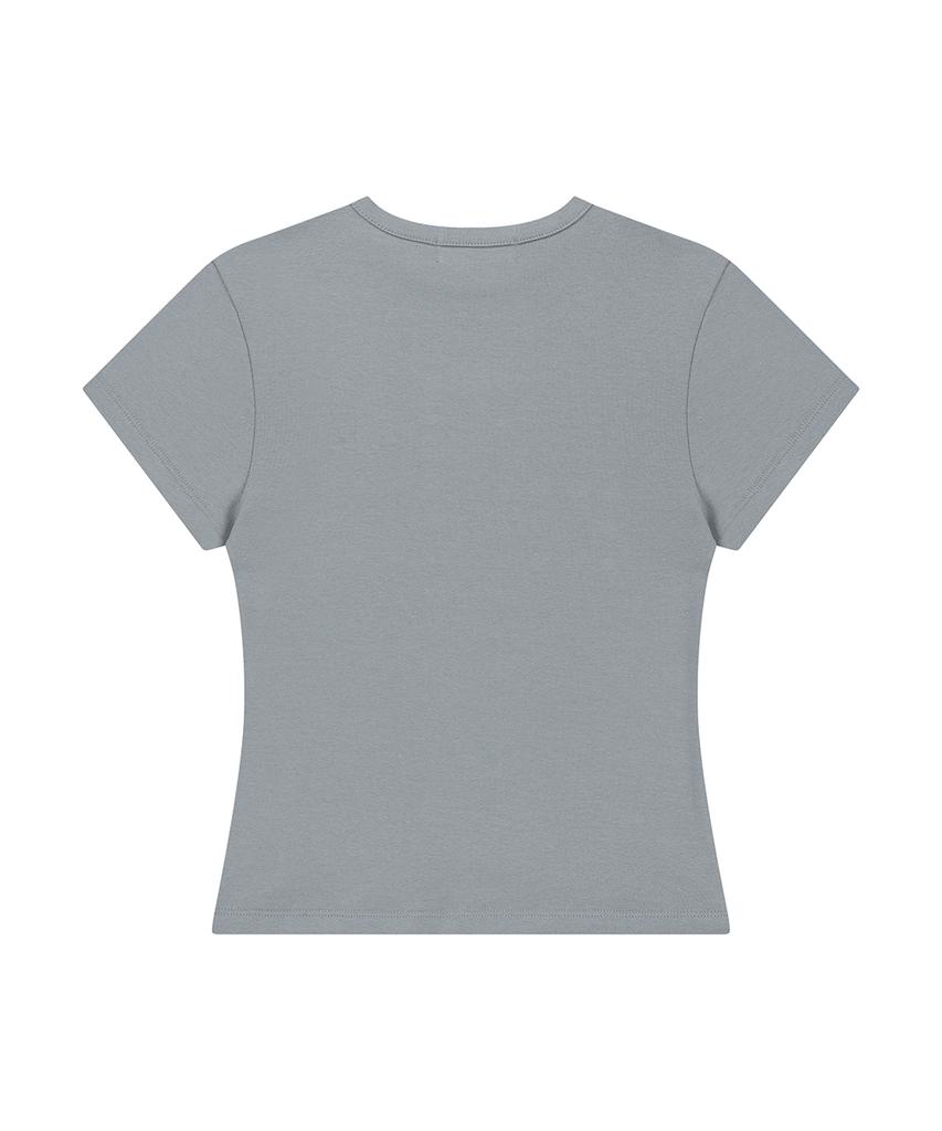 Aejeuyua Cross Hotfix T-Shirt Gray