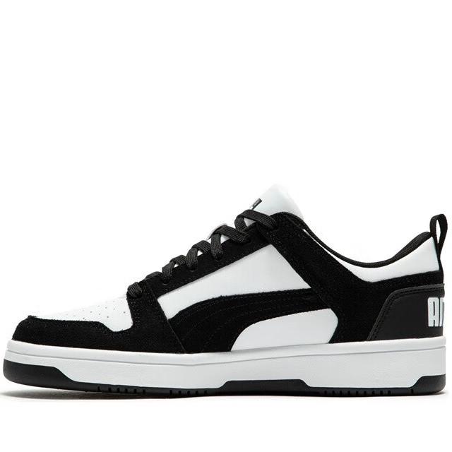 PUMA Rebound Layup Lo Sd Black White 370539-01 36