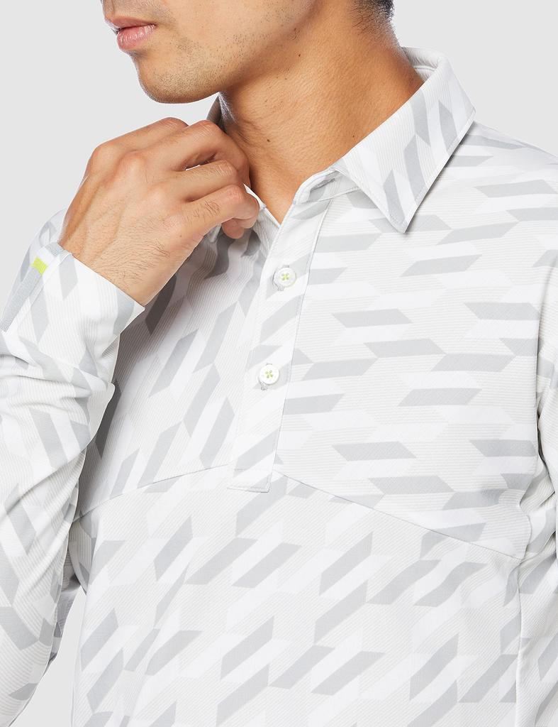 BRIDGESTONE Golf Men's White Golf Shirt, Size 3L