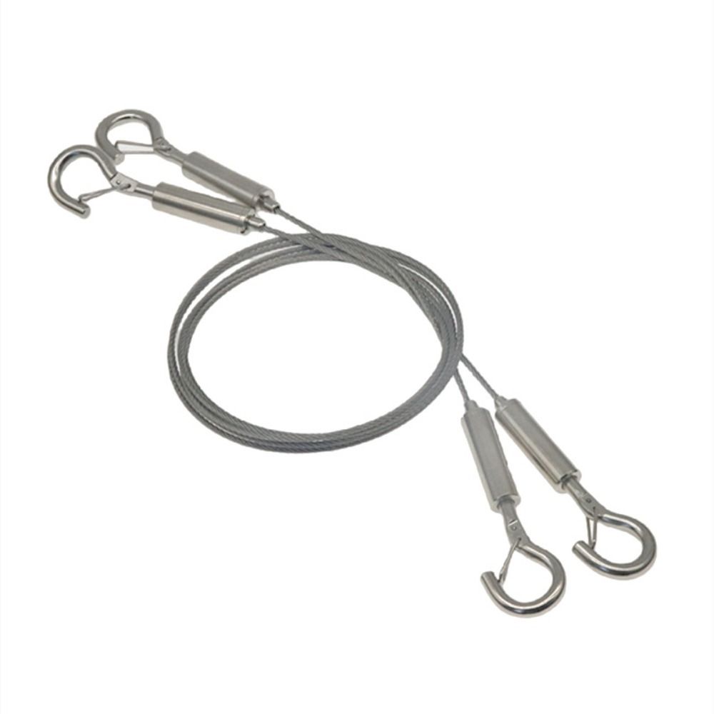 

2 шт 2 м x 1,5 мм Дріт для підвішування картин Канат з нержавіючої сталі Регульований набір для рам дзеркал Легкий