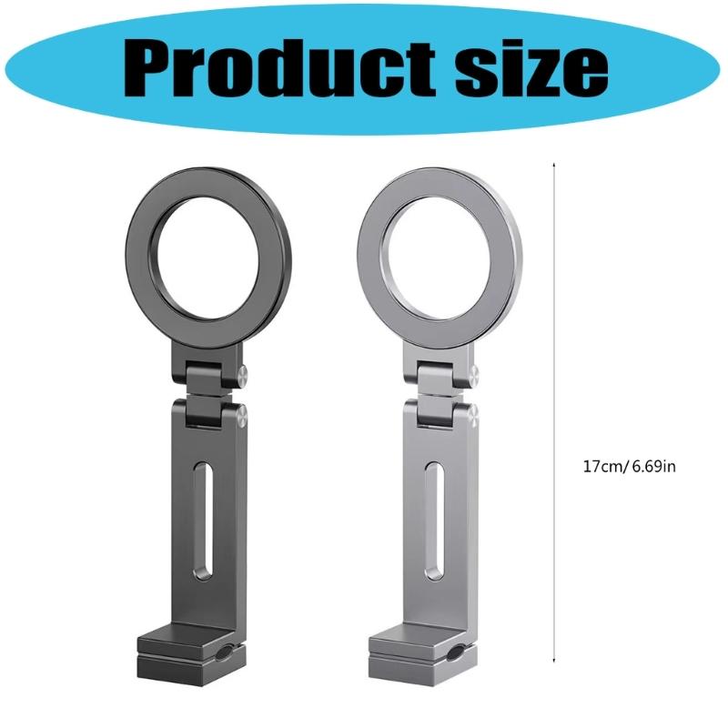 Portable Phone Mount Stand for Airplanes Train Desktop Use Magnetic Holder Adjustable Stand Foldable Hands Less Viewing