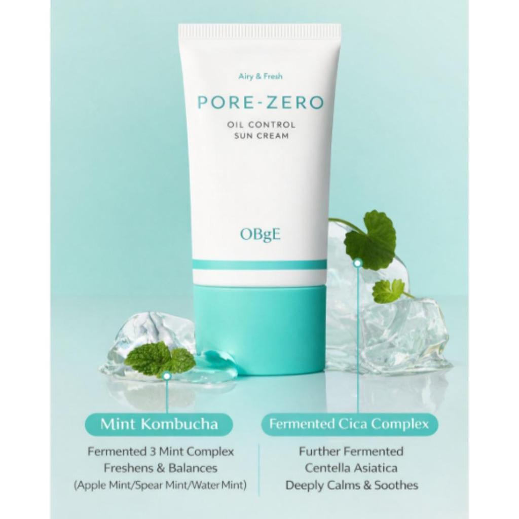 OBge Pore Zero Oil Control Sun Cream 50ml, Sun Stick 18g SPF50+ PA++++