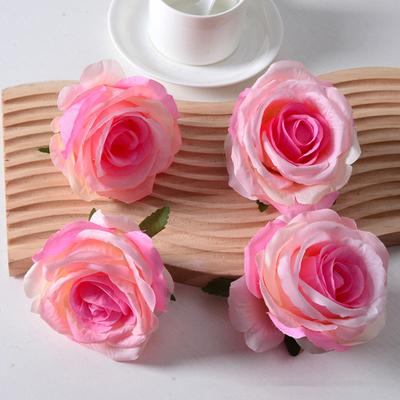 2 Pcs Realistic Artificial Rose Flower Heads Faux Silk No Stem Rose Heads for DIY Crafts Wedding Baby Shower Centerpiece
