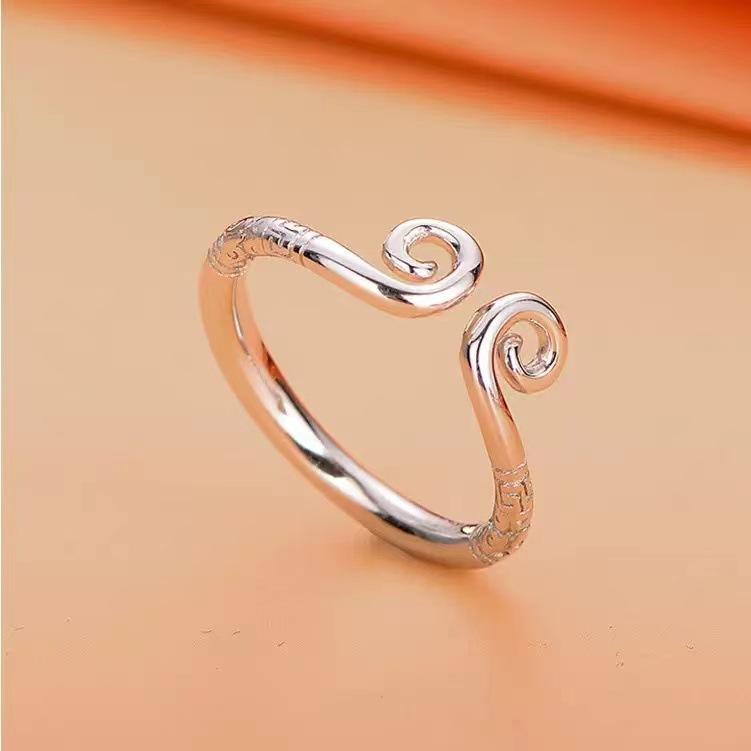 Golden Hoop Ring Men's and Women's Big Talk Westward Journey Couple Ring Tight Hoop Ring Supreme Couple Ring