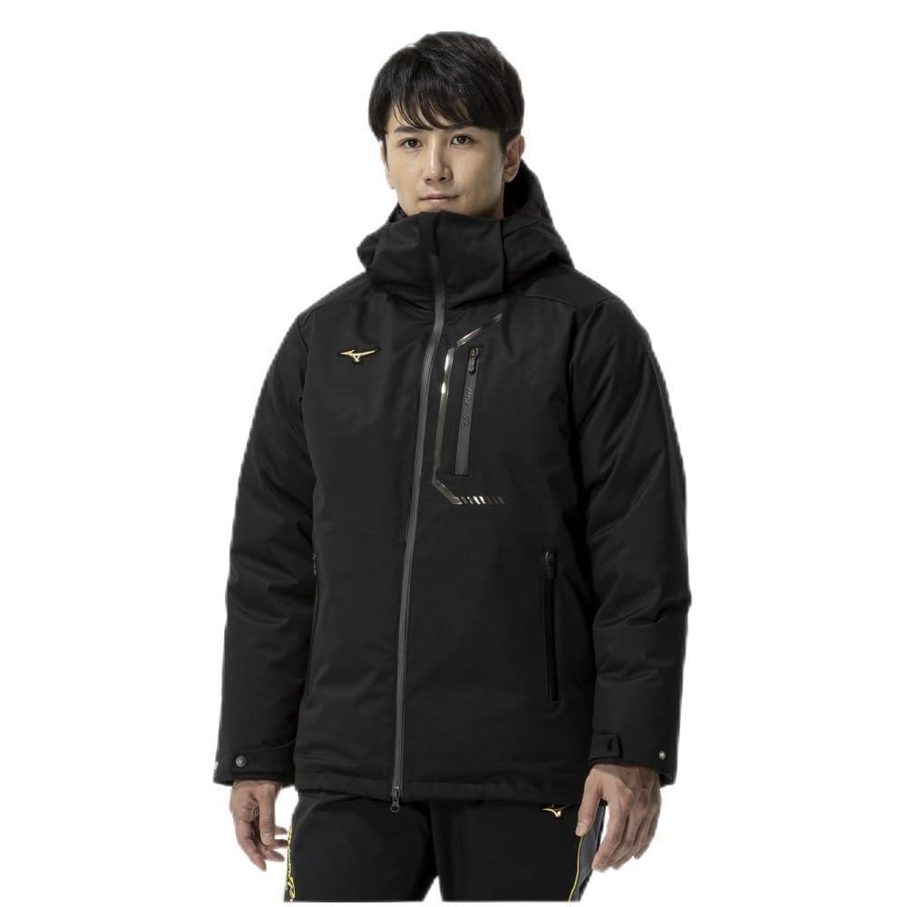 Mizuno Pro Down Size Directly Available At Mizuno Stores Coat, Small, Black, 12JEBB97,