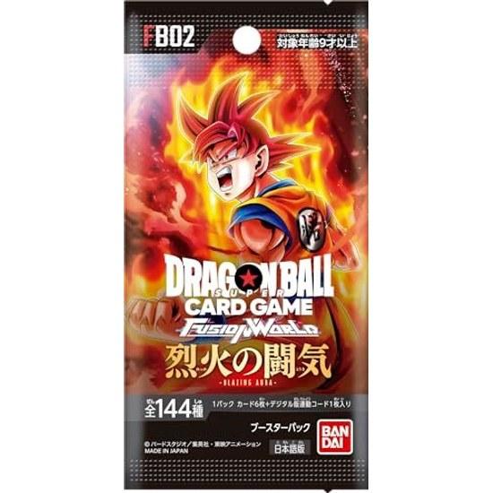 Pack Single BANDAI Dragon Ball Super Card Game Fusion World Booster Raging Spirit FB02