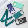 Crossbody Lanyard Case For iphone 17 Air 16 15 14 13 12 Mini 11 Pro Max Plus For Magsafe Silicone Soft Magnetic Back Cover