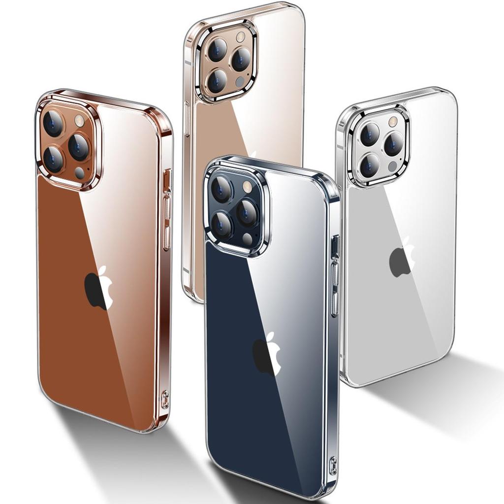 Apple 15Pro Clear Anti-Scratch Mobile Phone Case: High-Transparency PC + TPU Protective Cover for iPhone 14