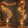 Christmas Led Wall Light Hanging Ornament Xmas Santa Reindeer Snowman Gift Home Party Decoration