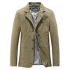 Men's Plus Size Cotton Outdoor Business Casual Jacket - Autumn/Winter Fashion