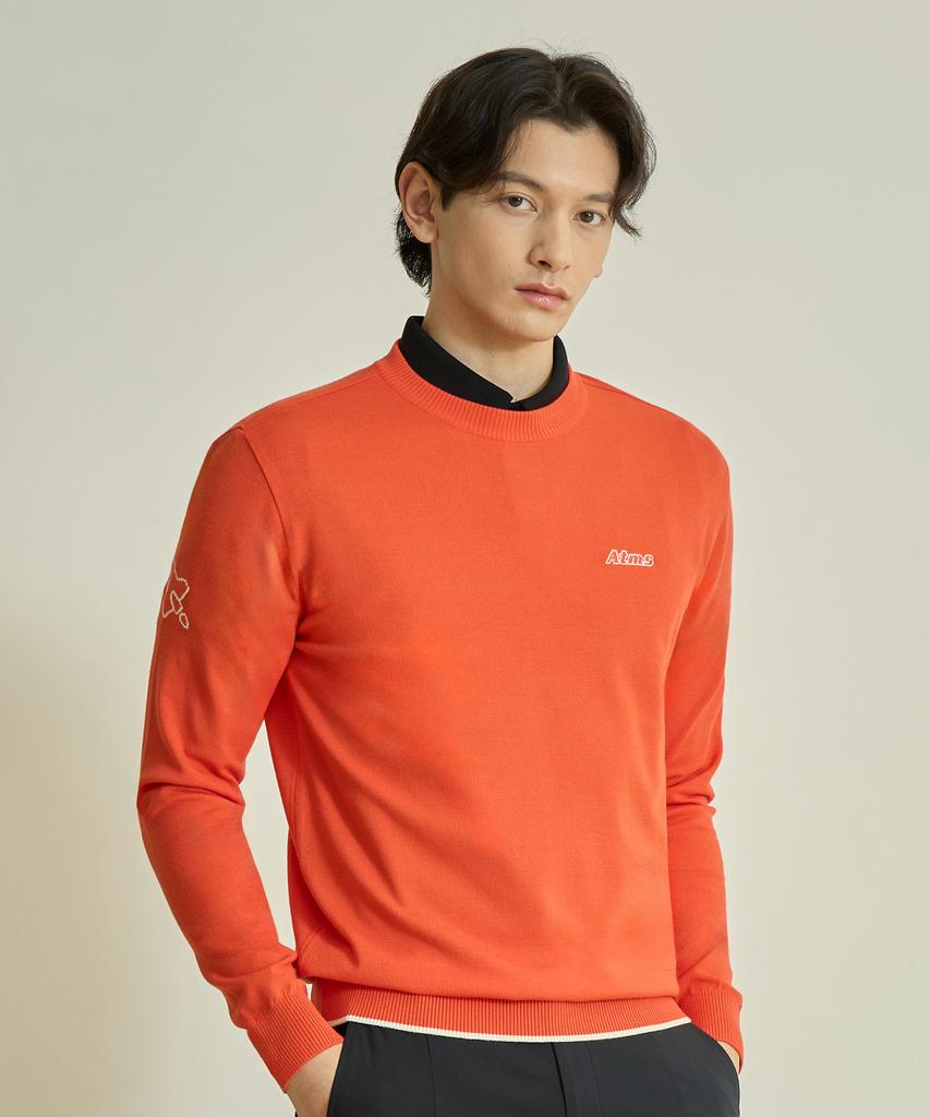 Antomas Spaceship Round Neck Knit Men'S - Orange