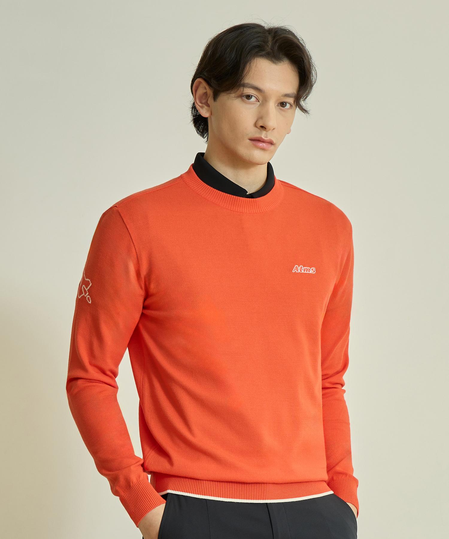 Antomas Spaceship Round Neck Knit Men S - Orange S