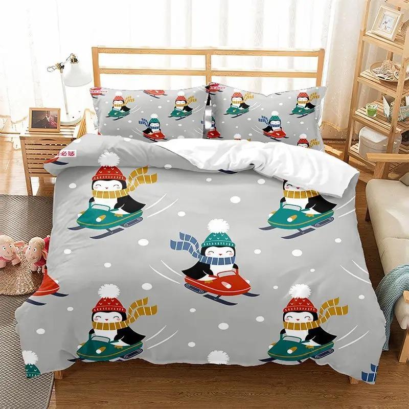 Christmas Kid Duvet Cover KingQueen Size,Red Christmas Socks Decoration 3 Piece Bedding,Merry Christmas Theme Quilt Cover,cream