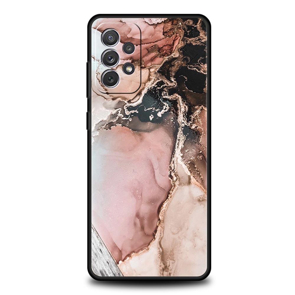 Vintage Marble Phone Case for Samsung Galaxy A55 A35 A17 A07 A15 A13 A25 A51 A71 A72 A73 A32 A52 A52S A41 5G Soft TPU Shell Bags