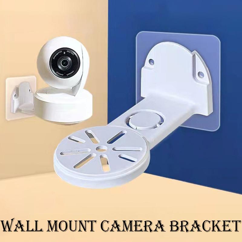 1Set Camera Bracket Nail Free Wall Mount Camera Surveillance Holder W/Glue Base Screw