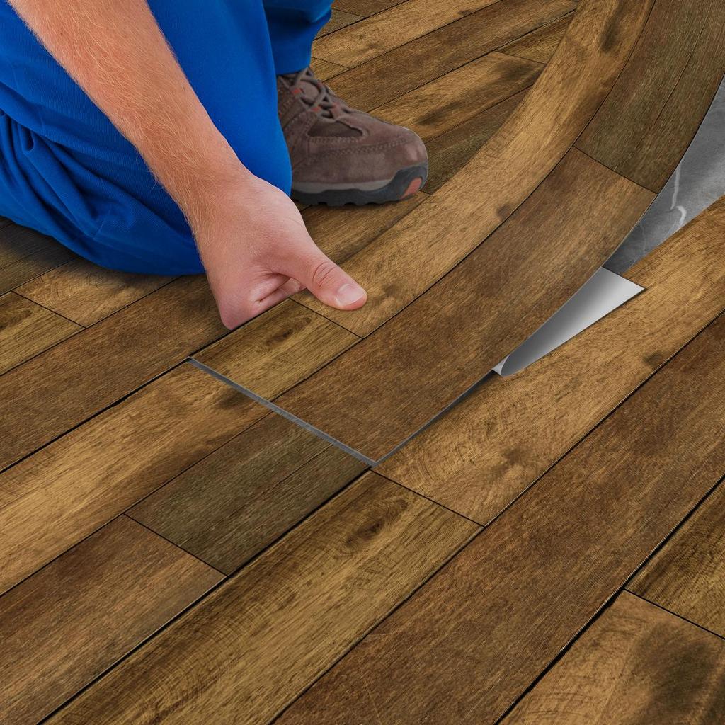 Mattierte PVC Holzmaserung Wasserdichte Bodenaufkleber - Schmutzabweisend für Küchen- & Schlafzimmerrenovierungen