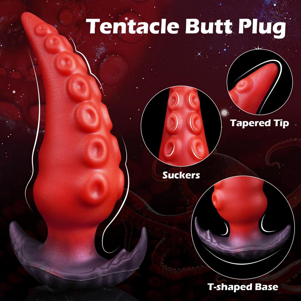 Alien Octopus Tentacle Anal Plug for Women - Outdoor Wearable Dildo Toy