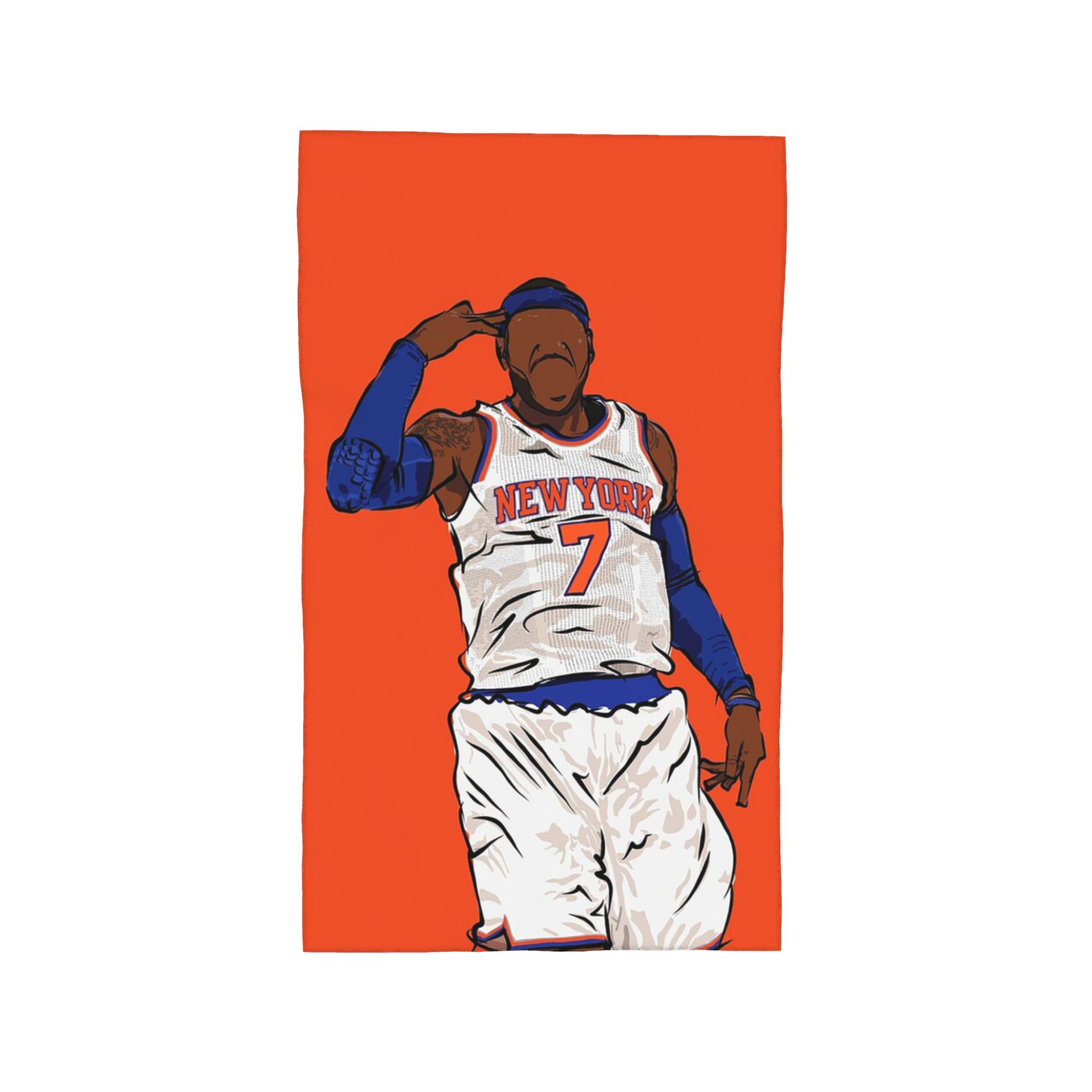 

Carmelo Anthony Celebration Sketch Soft Face Towel Quick Dry Pool Bath Cotton Towels Absorbent W30*H60(CM)