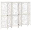 VidaXL Room Divider 6 Panels, Room Separator, Privacy Screen, Living Room Bedroom Screen, White Wood 358745
