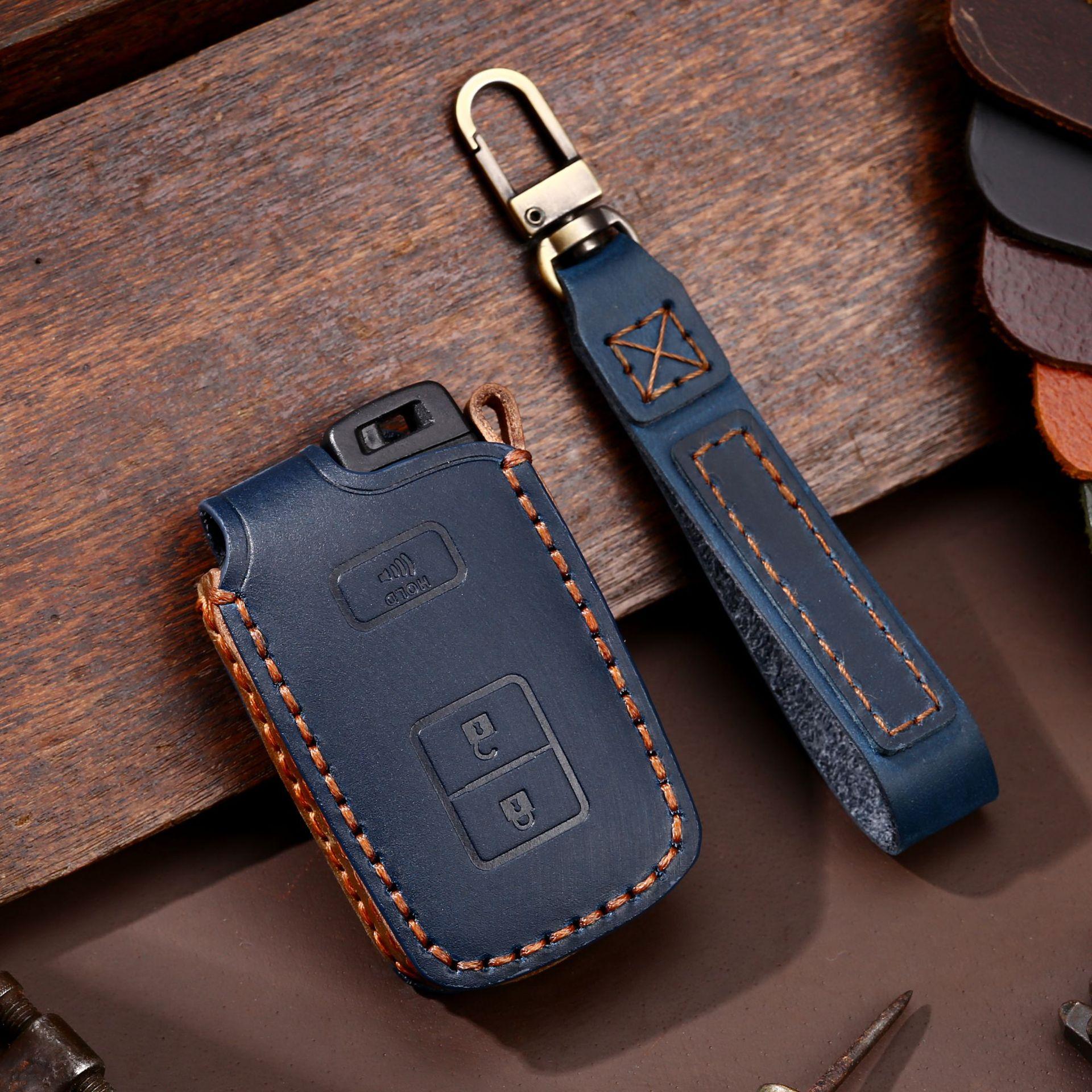 

For Toyota Prius Chr Aygo Corolla Yaris Rav4 Camry Land Cruiser Highlander Prado Auris Avalon Leather Car Key Fob Case Cover