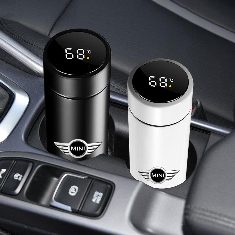 Car Smart Thermos Bottle With Temperature Display Coffee Cup For BMW Mini Cooper F54 F55 F56 R56 R60 SONE Roadster Clubman Coupe