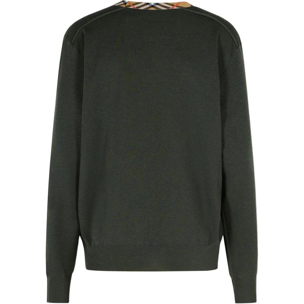 Burberry Checked Neck Knitted Jumper 81121461