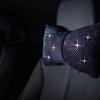 Rhinestone Crystal Bow Car Headrest Bling Crystal Car Neck Support  Decorations