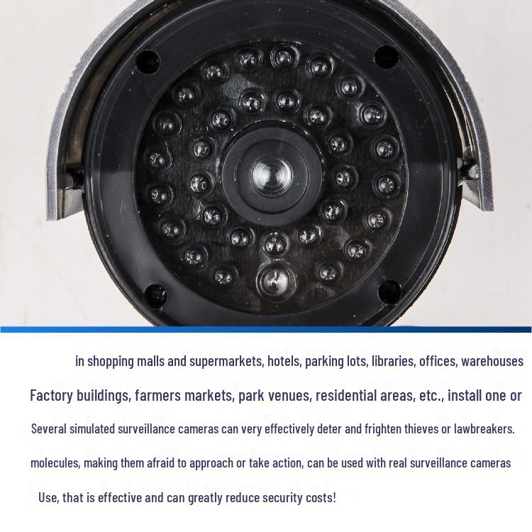 Solar-Powered Fake Security Camera Simulation Bullet Style