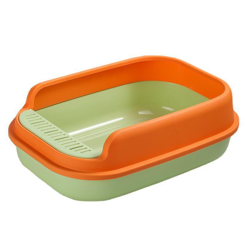 Large Semi-Enclosed Thickened Cat Litter Box with Scoop - Anti-Splash Design