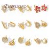 18K Gold Plated French Earring Hooks Clasps,Anti-Allergy Material Schwenzy Fasteners Earwires,DIY Accessories For Earrings