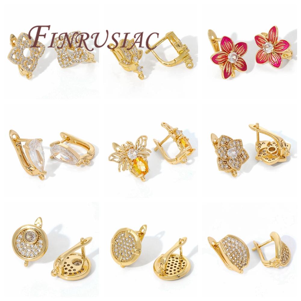 18K Gold Plated French Earring Hooks Clasps,Anti-Allergy Material Schwenzy Fasteners Earwires,DIY Accessories For Earrings