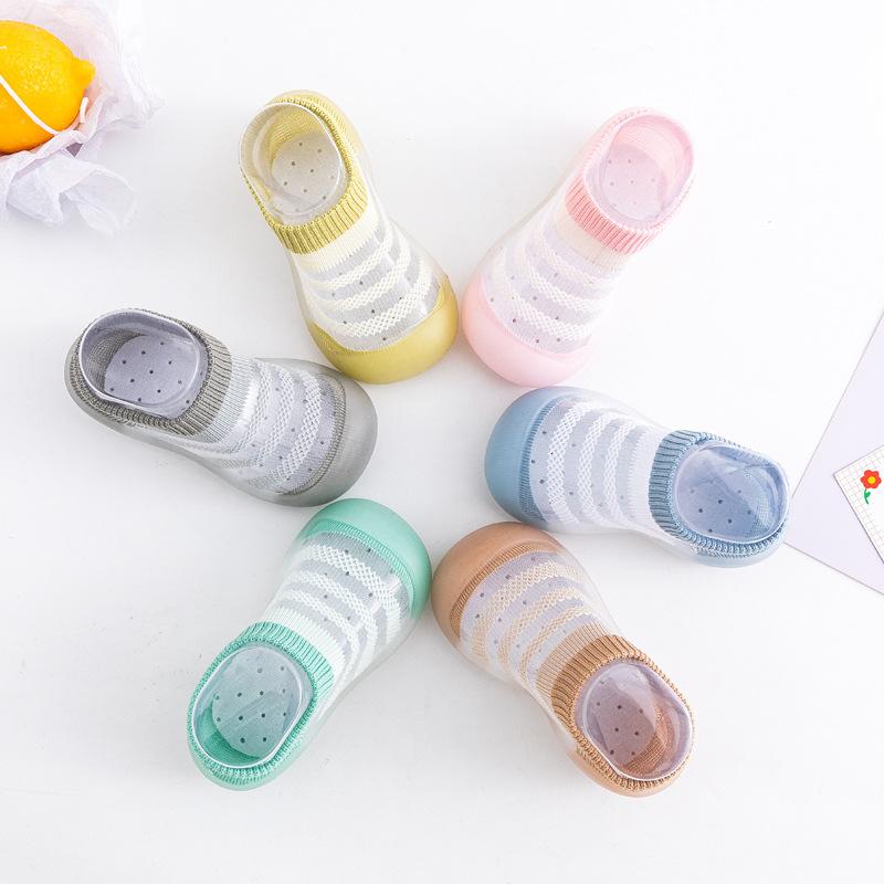 

Летние детские носки из ледяного шелка, нескользящие, детская обувь для малышей, сандалии, мягкая подошва, дышащая 4.9in 20/21