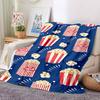 1pc Popcorn Cinema Lightweight Flannel Blanket, Comfortable and Warm Blanket, for Office and Camping Sofa Bed, Livingroom098