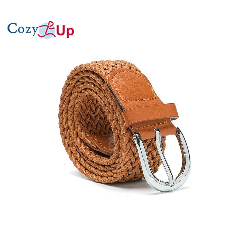 Twist Wax Rope Ladies Belt Retro Jeans Belt Dress Pin Buckle Belt