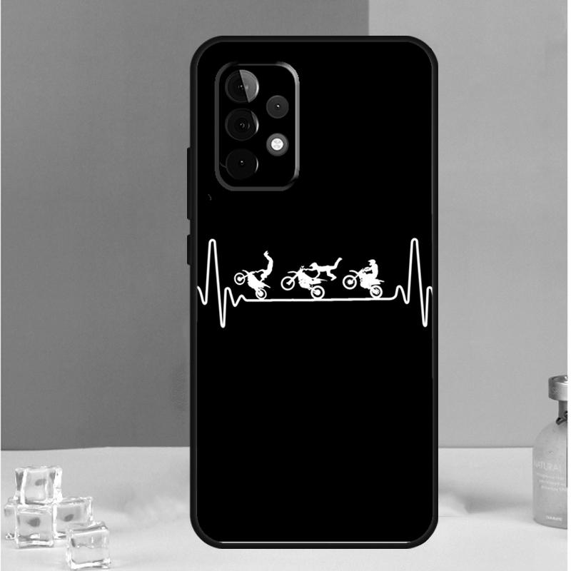Motorcycle Heartbeat For Samsung Galaxy A13 A33 A53 A36 A26 A05 A06 A16 A54 A34 A14 A32 A52 A55 A35 A15 A56 Case