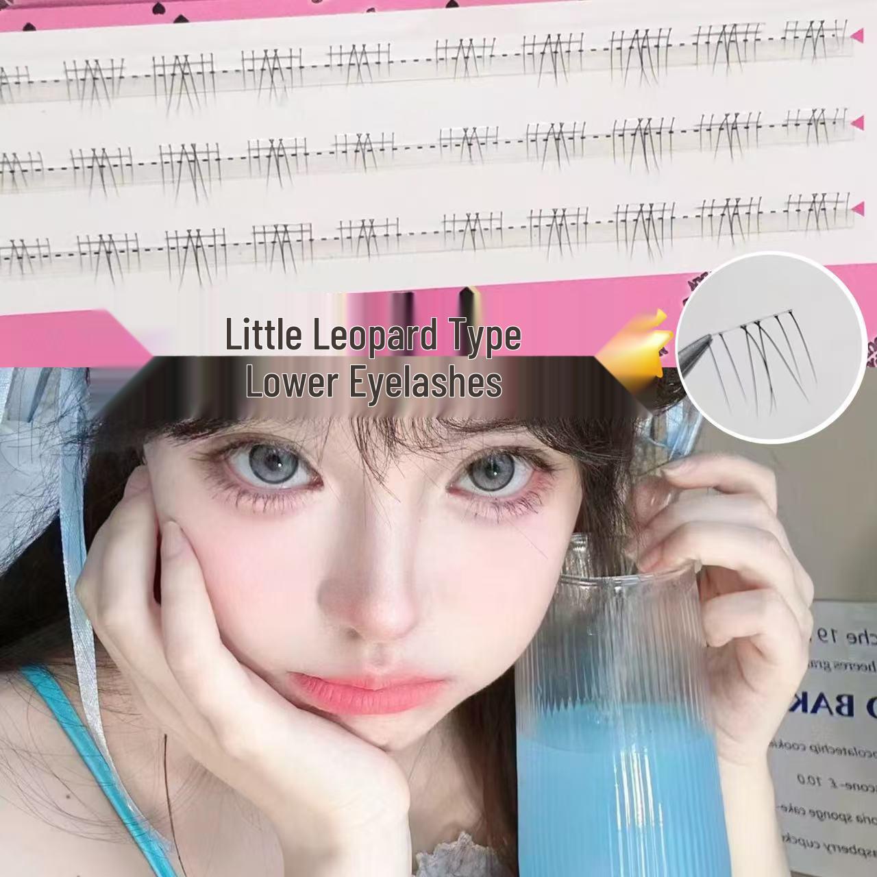 

Doudou Sweet Wildcat Series Natural Lower Eyelashes - Women s Lightweight, Transparent, Micro-Messy Clusters