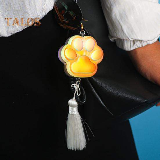 Keychain Mold 2 Cavity Baking Tools Eco-Friendly Useful Mini Variety Cat Claw Silicone Mold for Handicraft