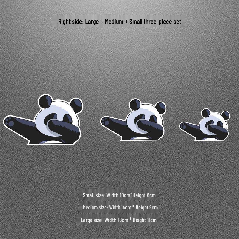 Panda Hip-hop Fun Cartoon Sticker for Motorcycle & E-Vehicle Windows