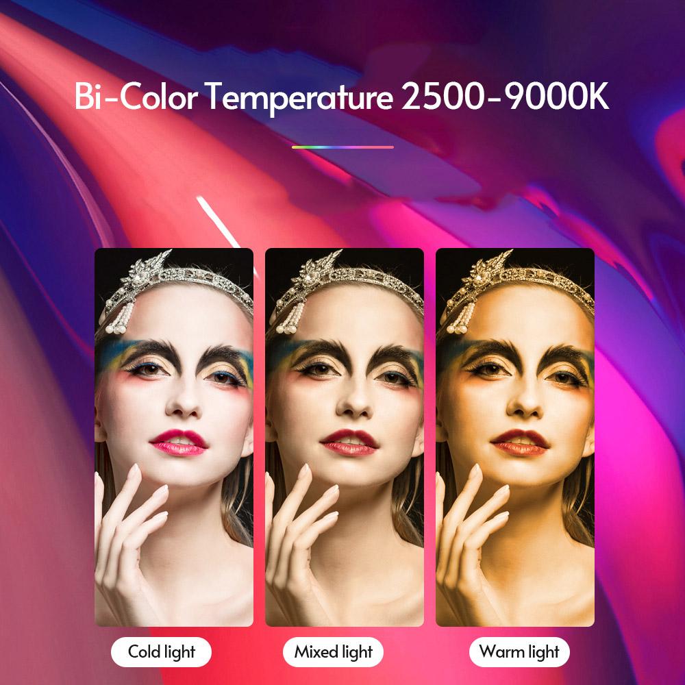 Andoer N69 RGB LED video světlo Přenosné fotografické výplňové světlo 60PCS Vysoce jasná lampa Beads CRI