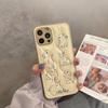 Lovely Rabbit Curve Shockproof Phone Case For iPhone 13 11 12 14 15 16 Pro Max XS XR X Soft PU Leather Silicone Cover