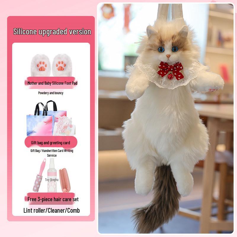 Plush Cat Backpack - Bionic Kitten Doll Toy Gift for Girls' Birthdays