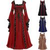 Halloween Medieval Women Dress Vintage Renaissance Gothic Cosplay Carnival Party